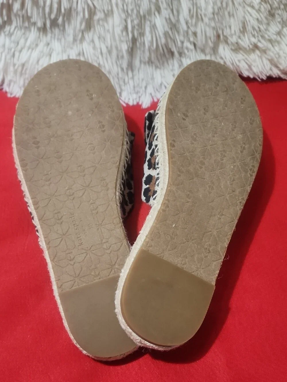 Kate Spade Saltie Shore Espadrille leopard print Slide Sandal/Brown and Black